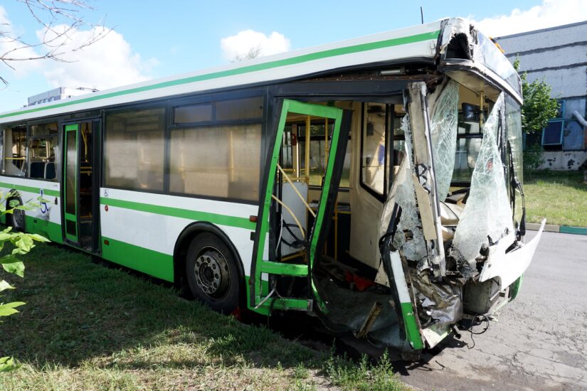 Ordinary Bus front collision