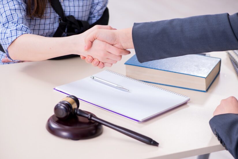 Handshake Attorney Shaking Hand With Client